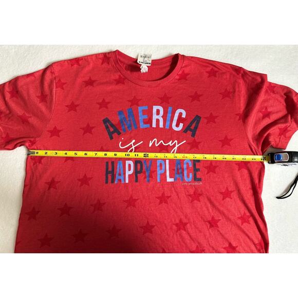 Code Five "America Is My Happy Place" Red Stars T-Shirt XL - Picture 6 of 7